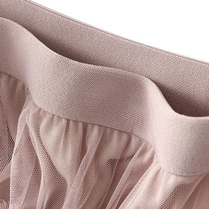 Tulle Skirts for Women Long Fairy Skirt A-Line Mesh Layered Elastic High Waist Skirts