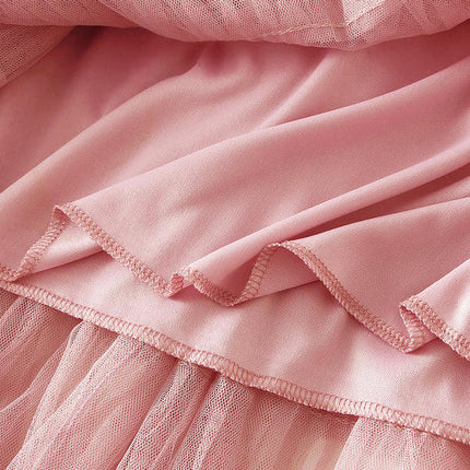 Long Tulle Skirt for Women Trendy High Waisted A Line Fluffy Mesh Layered Ruffle Fairy Skirt