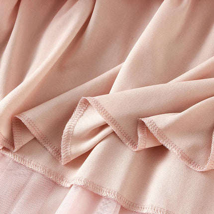 Women's A Line Tulle Midi Skirt Tiered Ruffled Elastic High Waist Tutu Skirts