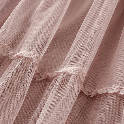 Tulle Pleated Skirt for Women High Waist Mesh Skirt Layered A-Line Midi Skirt