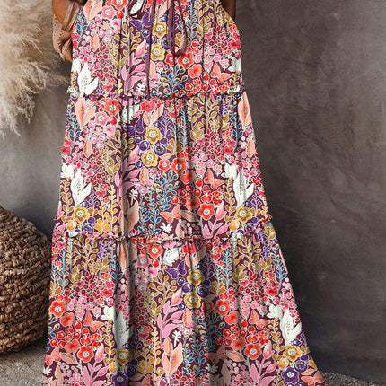 Women's Summer Bohemian Long Skirts Flowy High Waist A Line Maxi Skirts