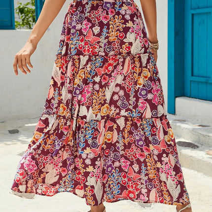 Women's Summer Bohemian Long Skirts Flowy High Waist A Line Maxi Skirts