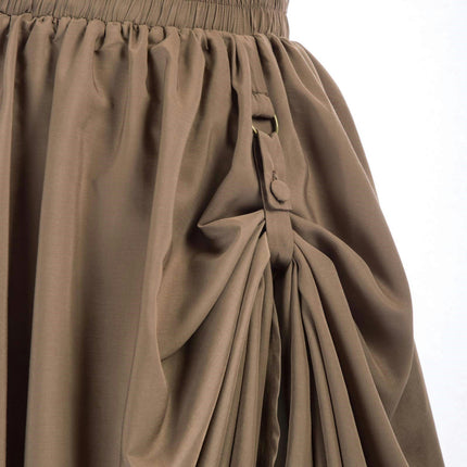 High Waist Maxi Long Skirt for Women Double Layered Renaissance Skirts