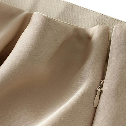 Women's Satin High Waisted Maxi Skirt A-Line Casual Long Skirts