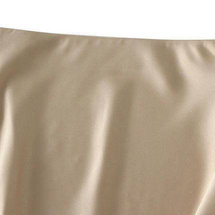 Women's Satin High Waisted Maxi Skirt A-Line Casual Long Skirts