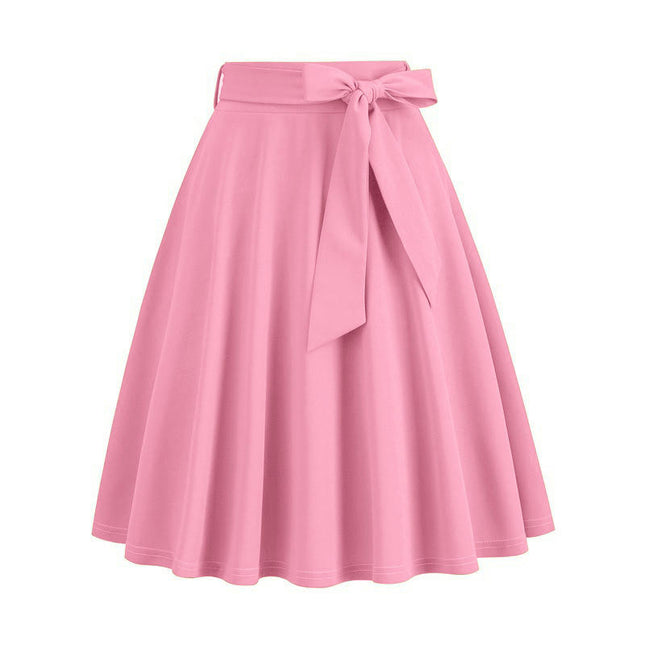 Women's High Waist A-Line Skater Skirt Flared Midi Skirt Vinage Skirt
