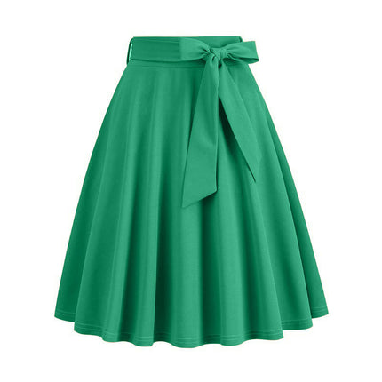 Women's High Waist A-Line Skater Skirt Flared Midi Skirt Vinage Skirt