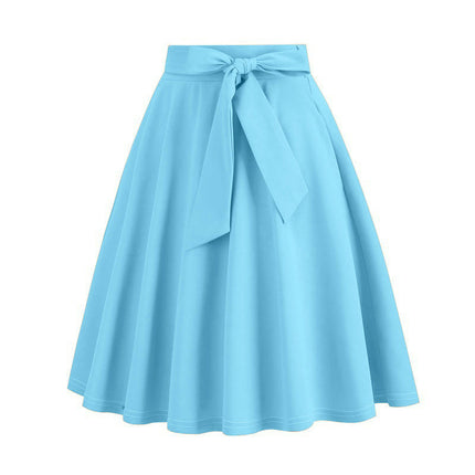 Women's High Waist A-Line Skater Skirt Flared Midi Skirt Vinage Skirt