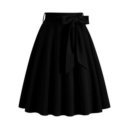 Women's High Waist A-Line Skater Skirt Flared Midi Skirt Vinage Skirt