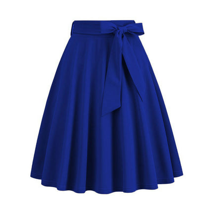 Women's High Waist A-Line Skater Skirt Flared Midi Skirt Vinage Skirt