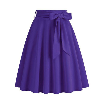 Women's High Waist A-Line Skater Skirt Flared Midi Skirt Vinage Skirt