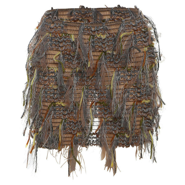 Women's Fringe Mini Skirt High Waist Bodycon A Line Short Skirt