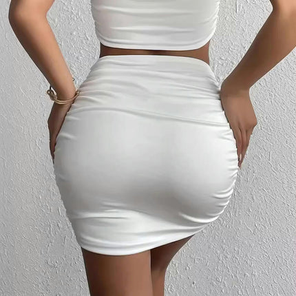 Women's Mini Skirts Ruched High Waist Bodycon Party Club Short Skirt