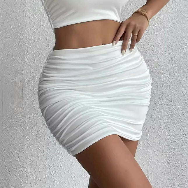 Women's Mini Skirts Ruched High Waist Bodycon Party Club Short Skirt