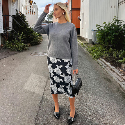 Women's Bodycon Stretch Printed High Waist Midi Pencil Skirt
