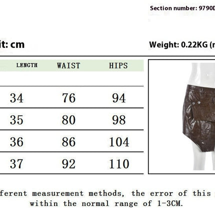 Women Faux Leather Mini Skirt Asymmetric Bodycon Sexy Short Skirt