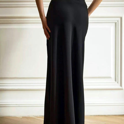Maxi Satin Skirts for Women High Waisted Elegant A-line Long Skirts