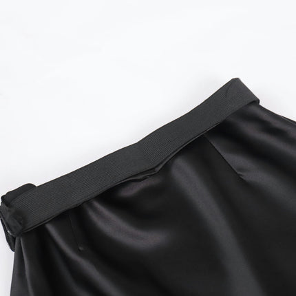 Maxi Satin Skirts for Women High Waisted Elegant A-line Long Skirts