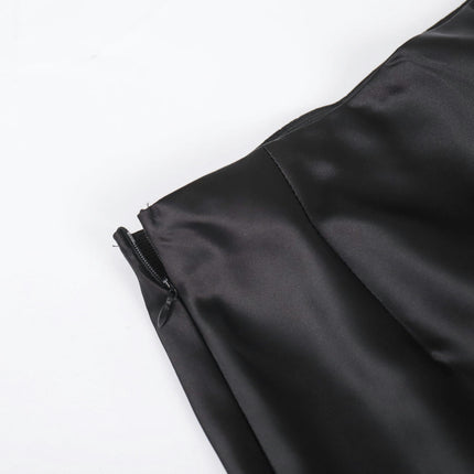 Maxi Satin Skirts for Women High Waisted Elegant A-line Long Skirts
