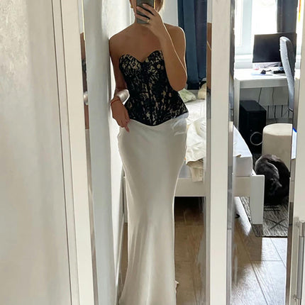 Maxi Satin Skirts for Women High Waisted Elegant A-line Long Skirts