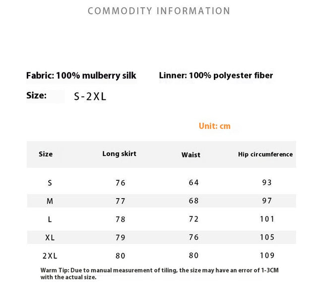 Womens Floral Print Skirt High Waist Silk Skirt Casual Mid-Length A Link Skirts
