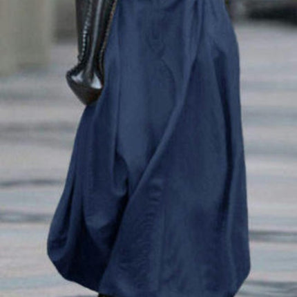 Women's Casual A-Line Skirt High Waist Maxi Skirts with Pockets