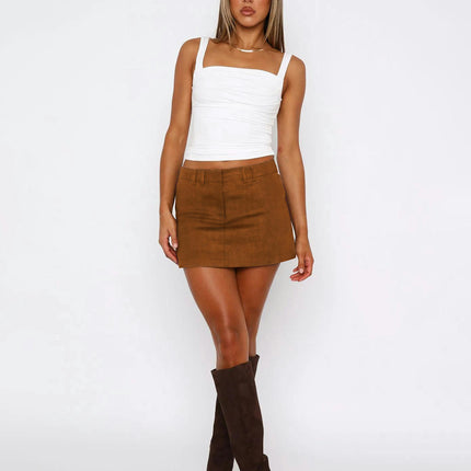 Bodycon Mini Skirts for Women Casual High Waisted Pencil Short Skirt