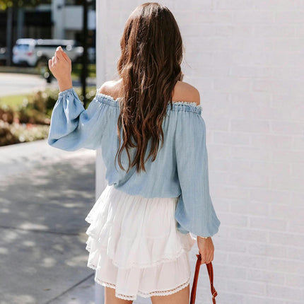 Womens Flowy Ruffle Layered Short Skirt High Waist Pleated Going Out Mini Skirt