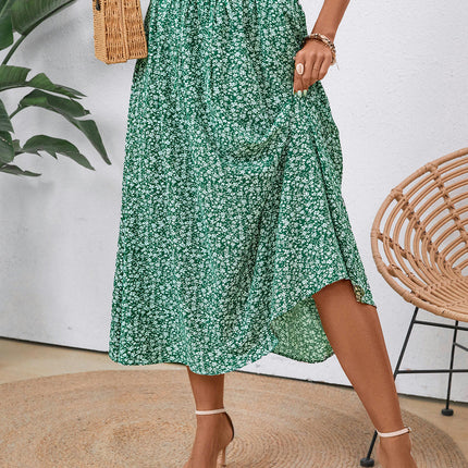 Women's Skirts High Elastic Waisted Casual Floral Midi Skirts with Pockets