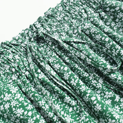 Women's Skirts High Elastic Waisted Casual Floral Midi Skirts with Pockets