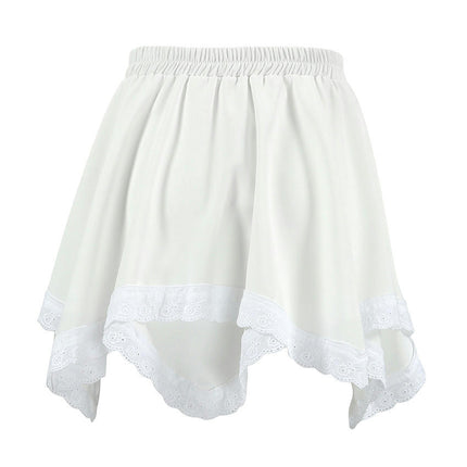 Women's High Waisted Summer Layered Ruffle Beach Mini Skirt