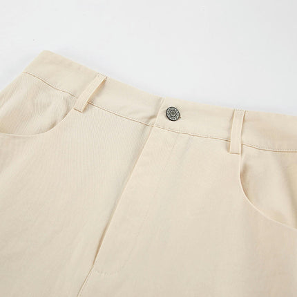 Women's Midi Skirt High Waist Split Casual Pencil Skirt with Pockets