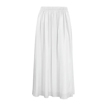 Womens Summer Boho Elastic High Waist Long Skirts A Line Maxi Skirt