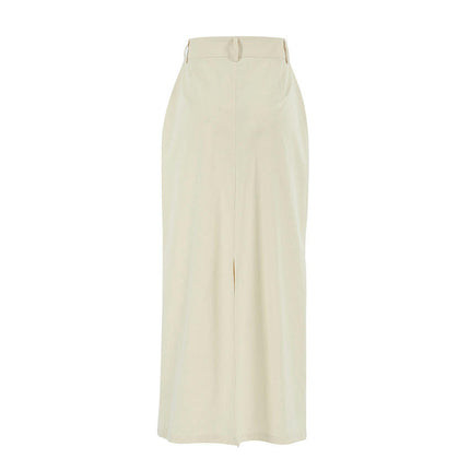 Women's Solid Casual Maxi Skirts High Waisted Bodycon Pencil Long Skirt