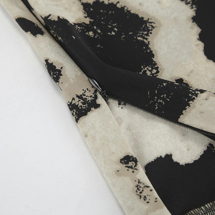 Women's Summer High Waist Print A Line Long Skirts Trendy Maxi Skirt