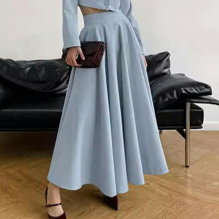 Women's Elegant High Waist Long Skirt A Line Flowy Maxi Skirts
