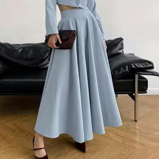 Women's Elegant High Waist Long Skirt A Line Flowy Maxi Skirts