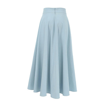 Women's Elegant High Waist Long Skirt A Line Flowy Maxi Skirts
