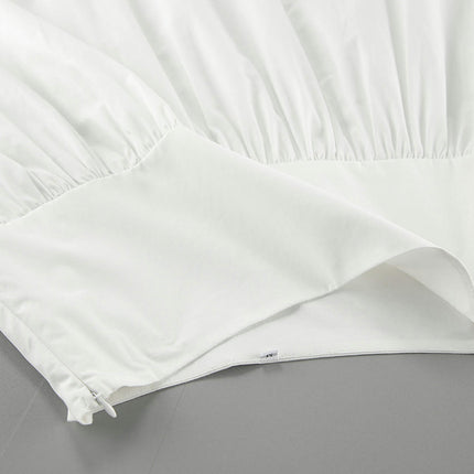 Women's High Waisted Maxi Skirt A-Line Flowy Pleated Cotton Long Skirt