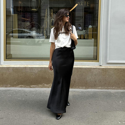 Women's Maxi Skirt High Waist A Line Elegant Mermaid Long Skirt