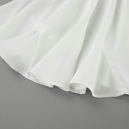 Flowy Ruffle Skirt for Women Casual Boho High Waist Pleated Mini Skirts