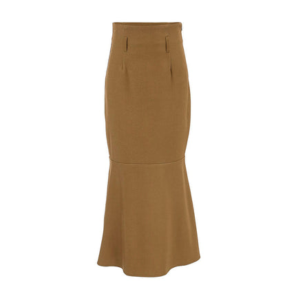 Women's High Waist Skirts Bodycon Mermaid Elegant Midi Skirt