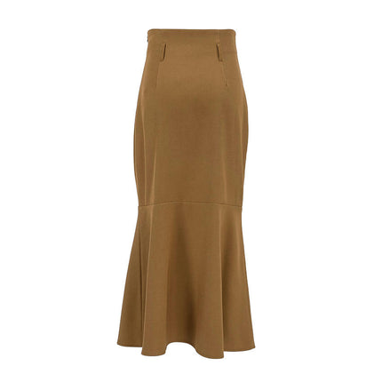 Women's High Waist Skirts Bodycon Mermaid Elegant Midi Skirt