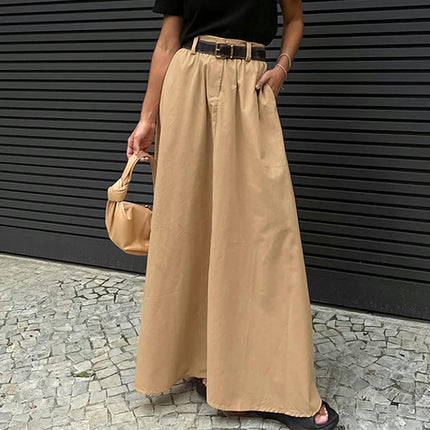 Maxi Skirts for Women Casual High Waisted A Line Flowy Long Skirt