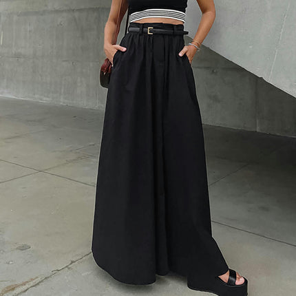 Maxi Skirts for Women Casual High Waisted A Line Flowy Long Skirt