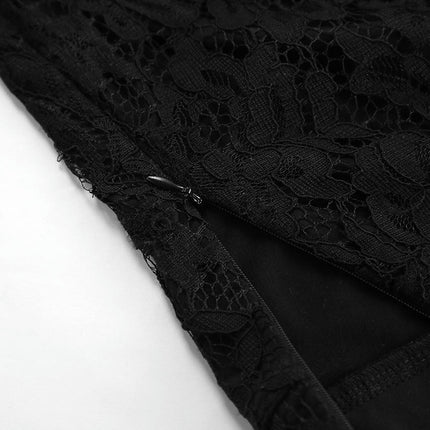 Women See Through Maxi Skirts High Waist Floral Lace A Line Long Skirts