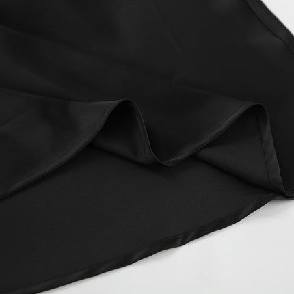 Women's Satin High Waisted Maxi Skirts A Line Elegant Long Skirt