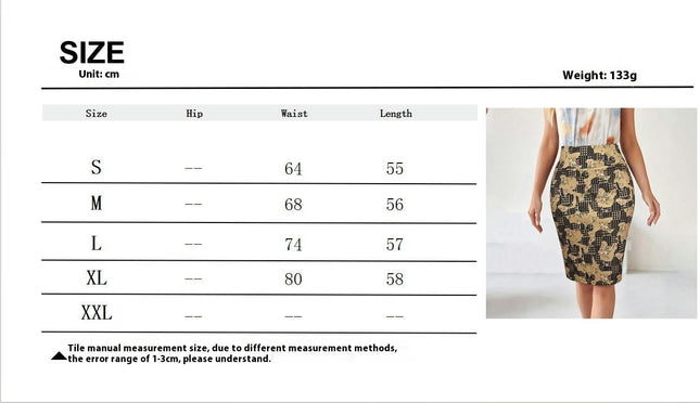 Women's Pencil Skirt Stretchy Office Work Knee Length Bodycon High Waist Skirt