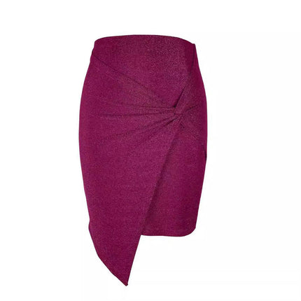 Knee Length Pencil Skirts for Women High Waist Bodycon Wrap Front Midi Skirt
