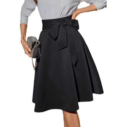 Women's High Waist A-Line Vinage Skirt Skater Flared Midi Skirt